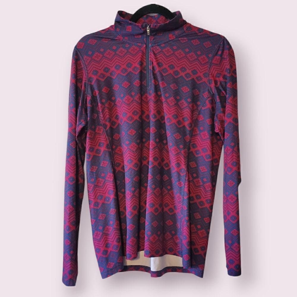 Orvis Osprey Sun Protection Geometric Long Sleeve Shirt Women's L | EUC
